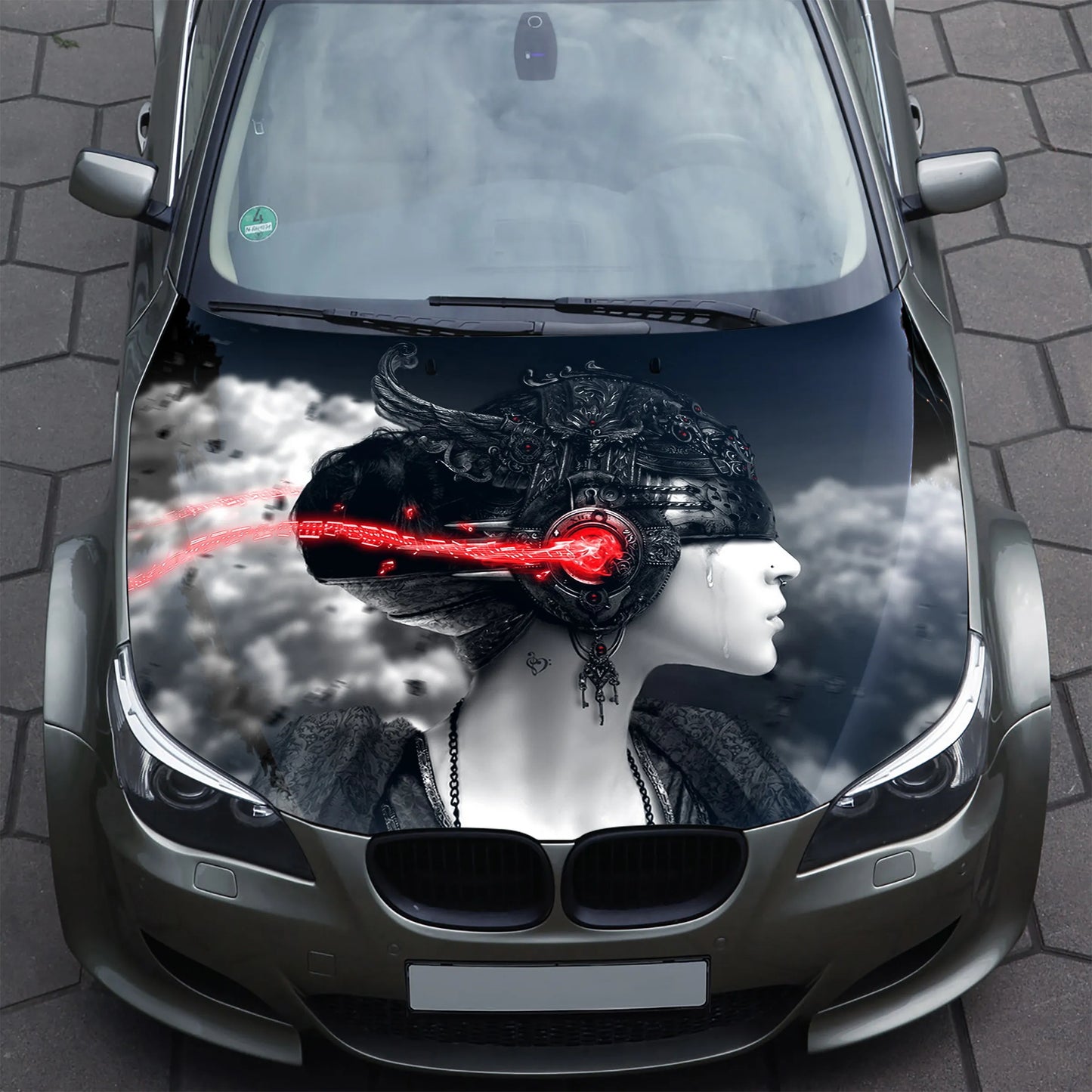 Abstract Girl Hood Wrap – Custom Vinyl Decal for Cars, Trucks & SUVs