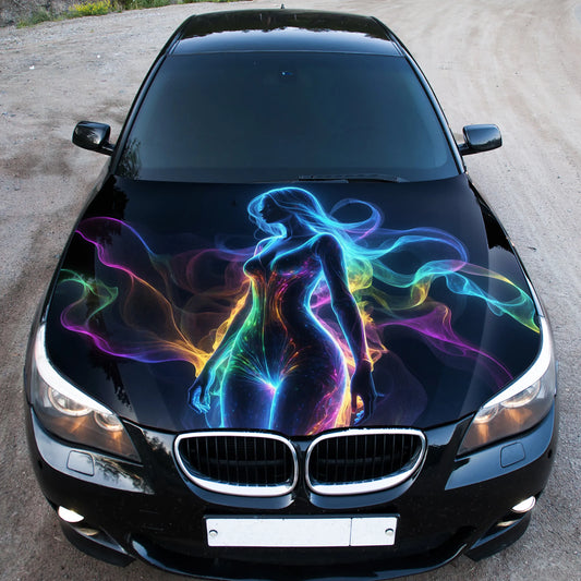 Abstract Girl Hood Wrap – Custom Vinyl Decal for Cars, Trucks & SUVs X