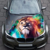 Abstract Lion Hood Wrap – Custom Vinyl Decal for Cars, Trucks & SUVs