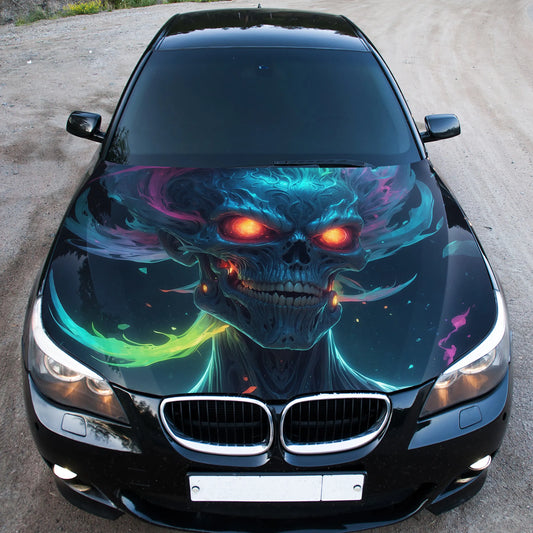Abstract Skull Hood Wrap – Custom Vinyl Decal for Cars, Trucks & SUVs