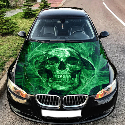Abstract Skull Hood Wrap – Custom Vinyl Decal for Cars, Trucks & SUVs