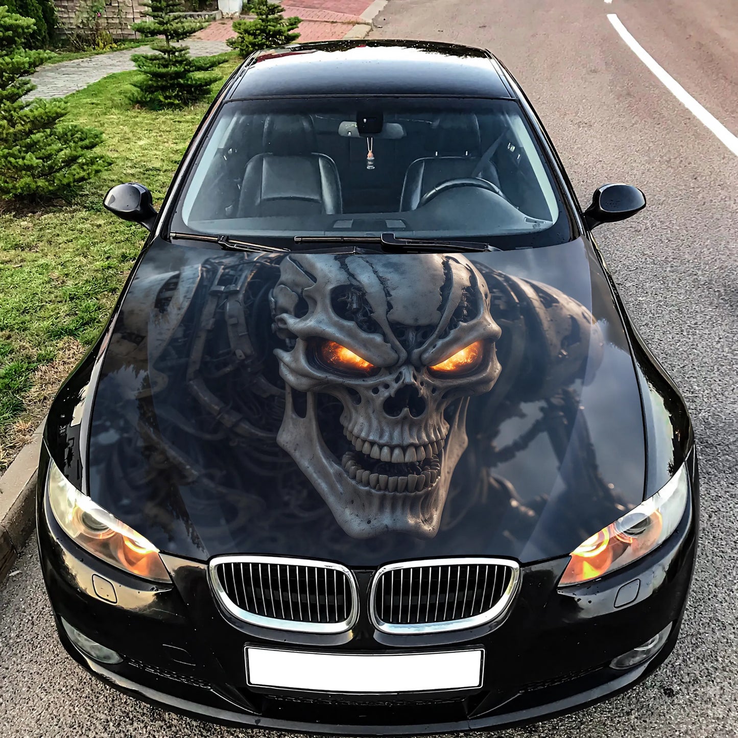 Alien Skeleton Hood Wrap – Custom Vinyl Decal for Cars, Trucks & SUVs