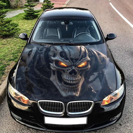 Alien Skeleton Hood Wrap – Custom Vinyl Decal for Cars, Trucks & SUVs