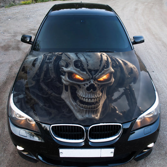 Alien Skeleton Hood Wrap – Custom Vinyl Decal for Cars, Trucks & SUVs