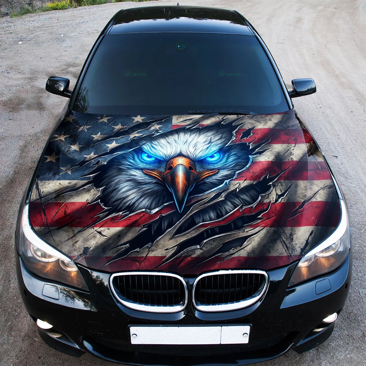 American Eagle Head Hood Wrap Graphic – Custom Vinyl Decal for Cars, Trucks & SUVs