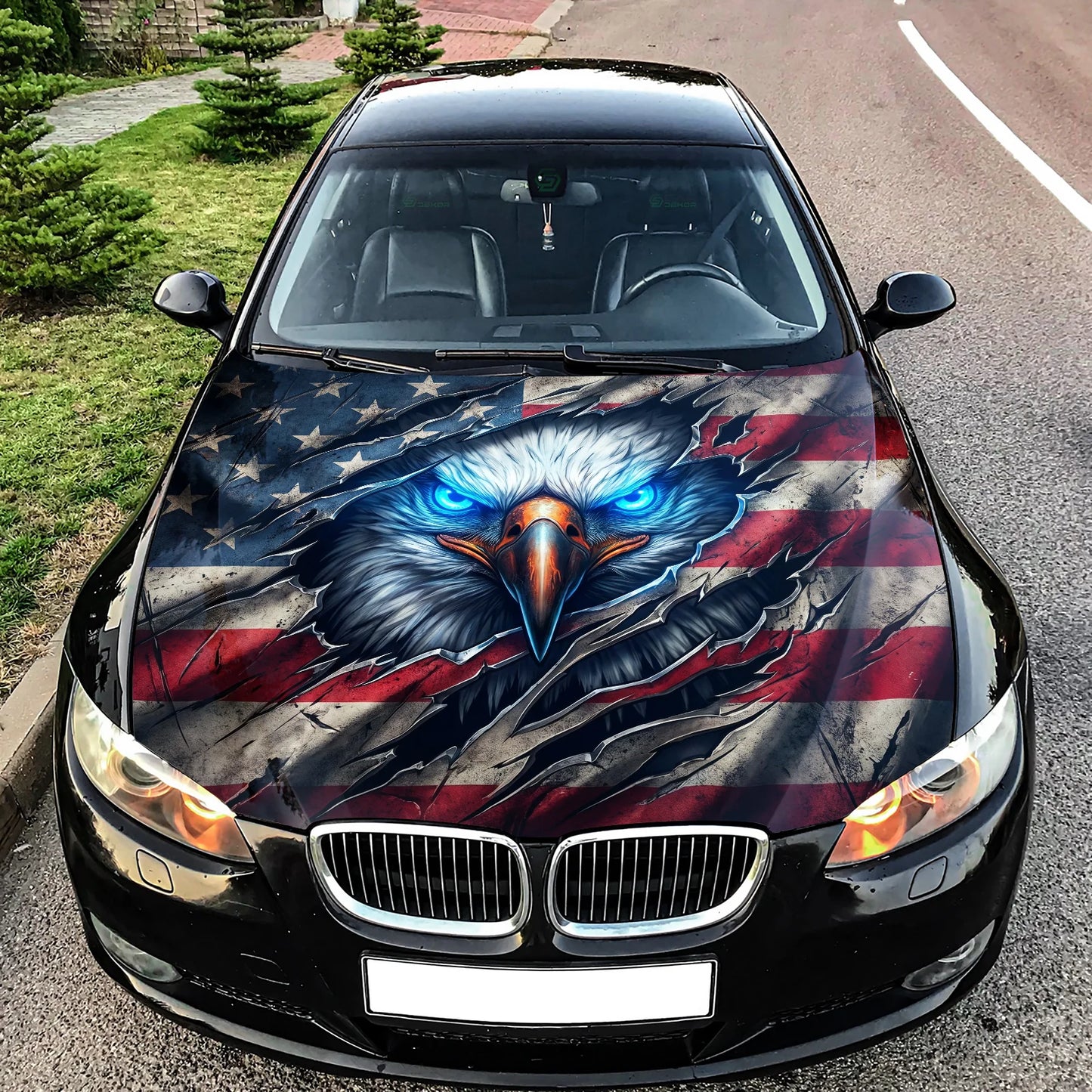 American Eagle Head Hood Wrap Graphic – Custom Vinyl Decal for Cars, Trucks & SUVs