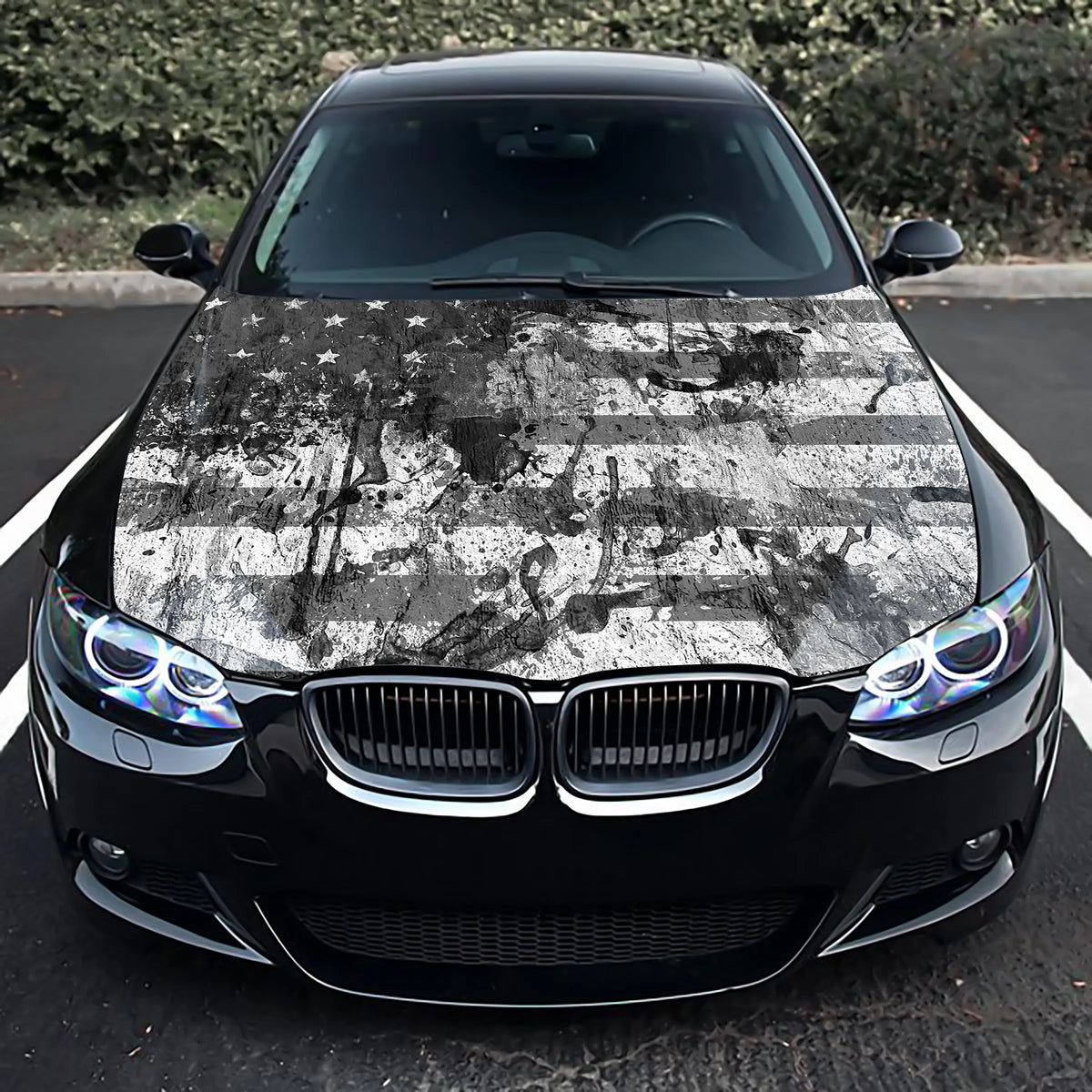American Flag Car Hood Wrap, car hood decal, car hood sticker, hood wrap for cars, truck hood wrap, patriotic wrap, custom car hood wrap