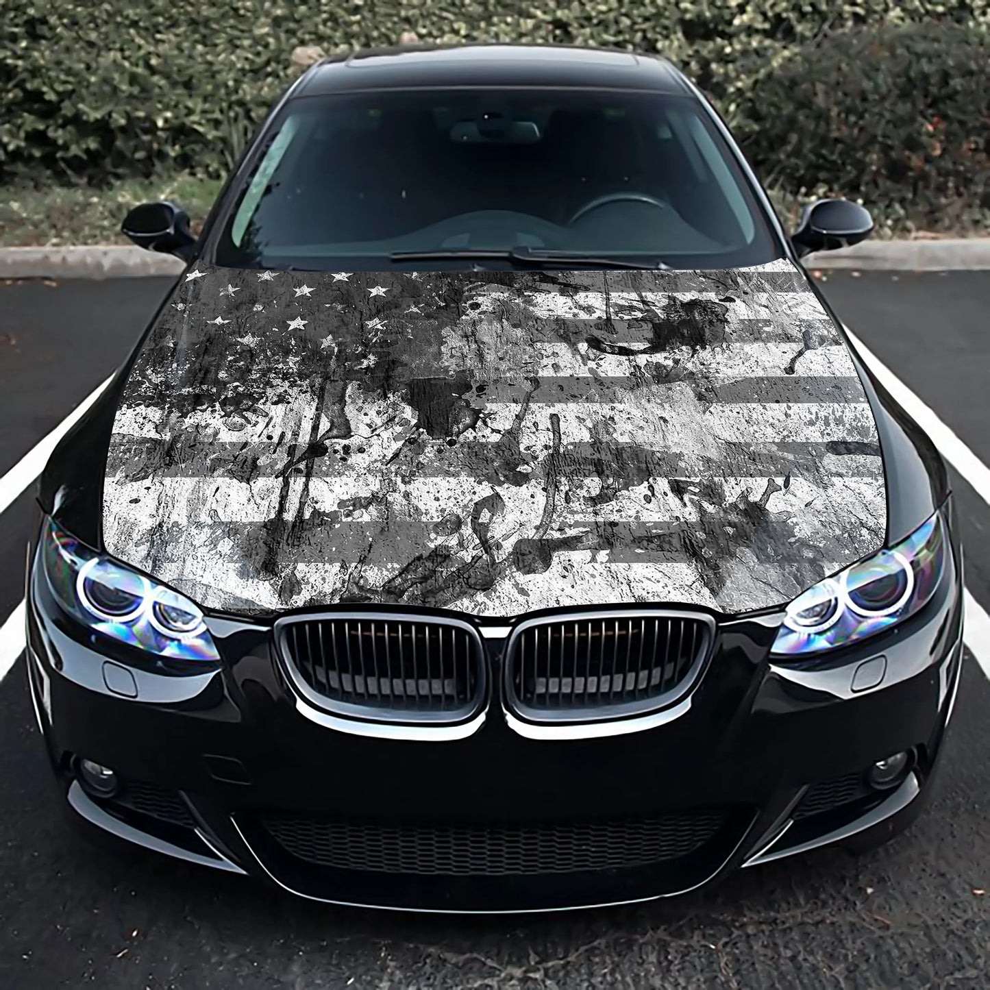 American Flag Car Hood Wrap, car hood decal, car hood sticker, hood wrap for cars, truck hood wrap, patriotic wrap, custom car hood wrap