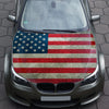 American Flag Distressed Hood Wrap – Custom Vinyl Decal for Cars, Trucks & SUVs