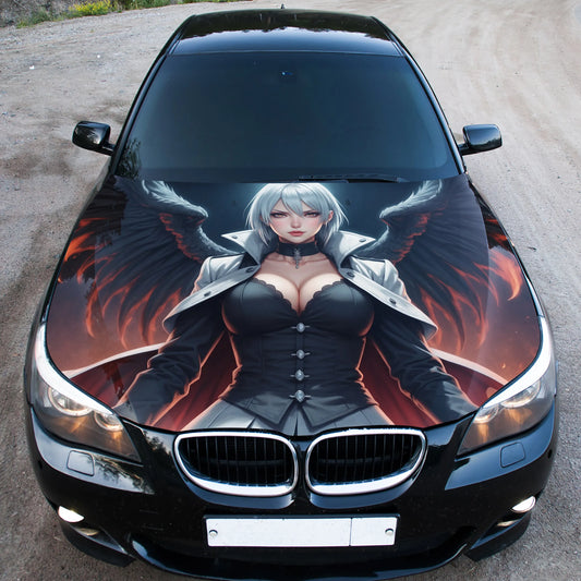 Angel Girl Hood Wrap – Custom Vinyl Decal for Cars, Trucks & SUVs