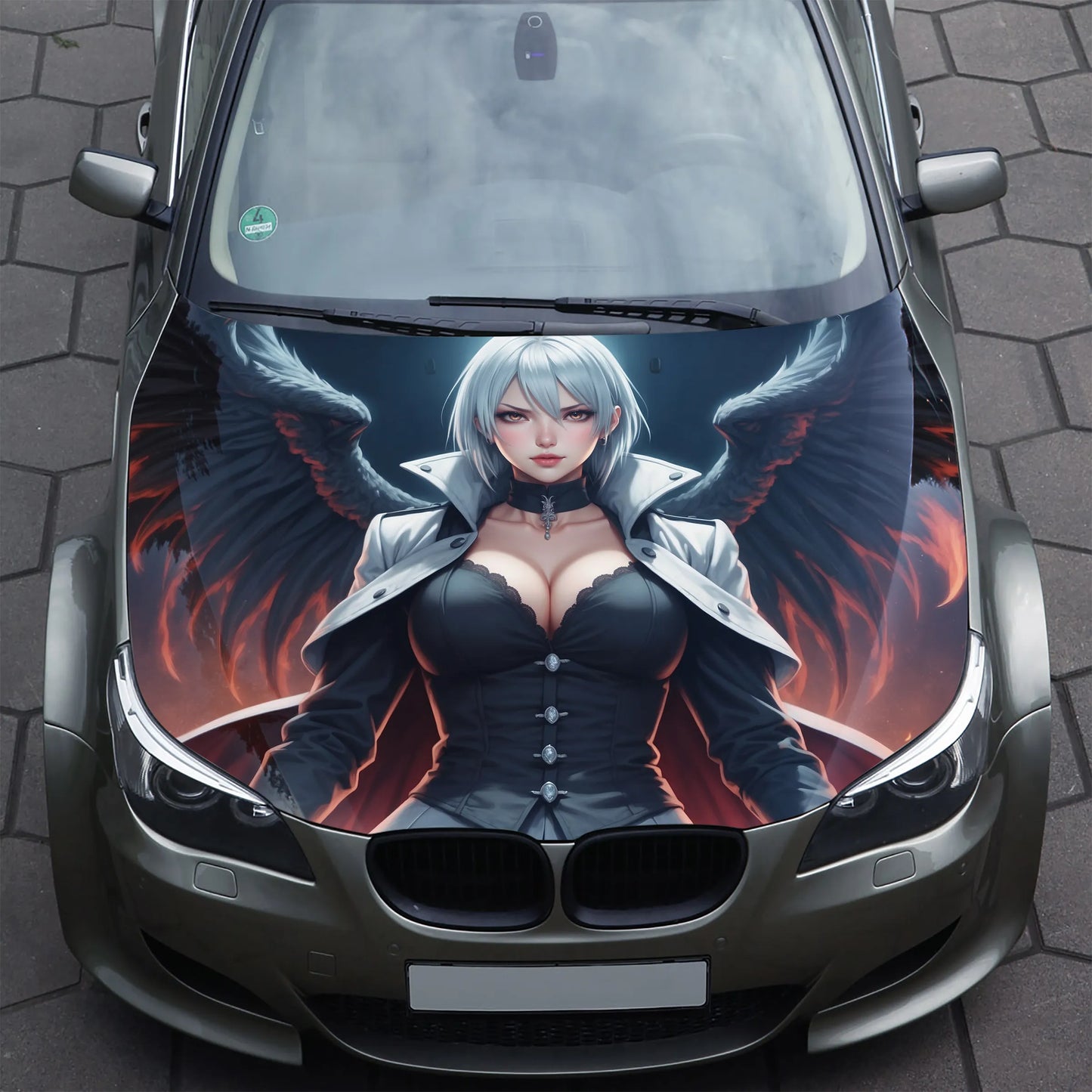 Angel Girl Hood Wrap – Custom Vinyl Decal for Cars, Trucks & SUVs