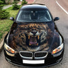 Angry Leopard Growling Hood Wrap – Custom Vinyl Decal for Cars, Trucks & SUVs