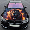 Angry Lion Fire Hood Wrap – Custom Vinyl Decal for Cars, Trucks & SUVs