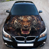 Angry Tiger Growling Hood Wrap – Custom Vinyl Decal for Cars, Trucks & SUVs