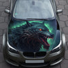 Angry Wolf Hood Wrap – Custom Vinyl Decal for Cars, Trucks & SUVs