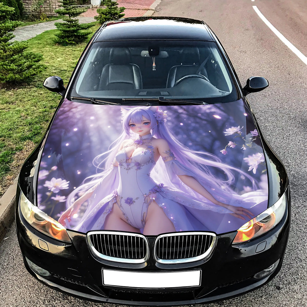 Anime Girl Hood Wrap – Custom Vinyl Decal for Cars, Trucks & SUVs vinyl