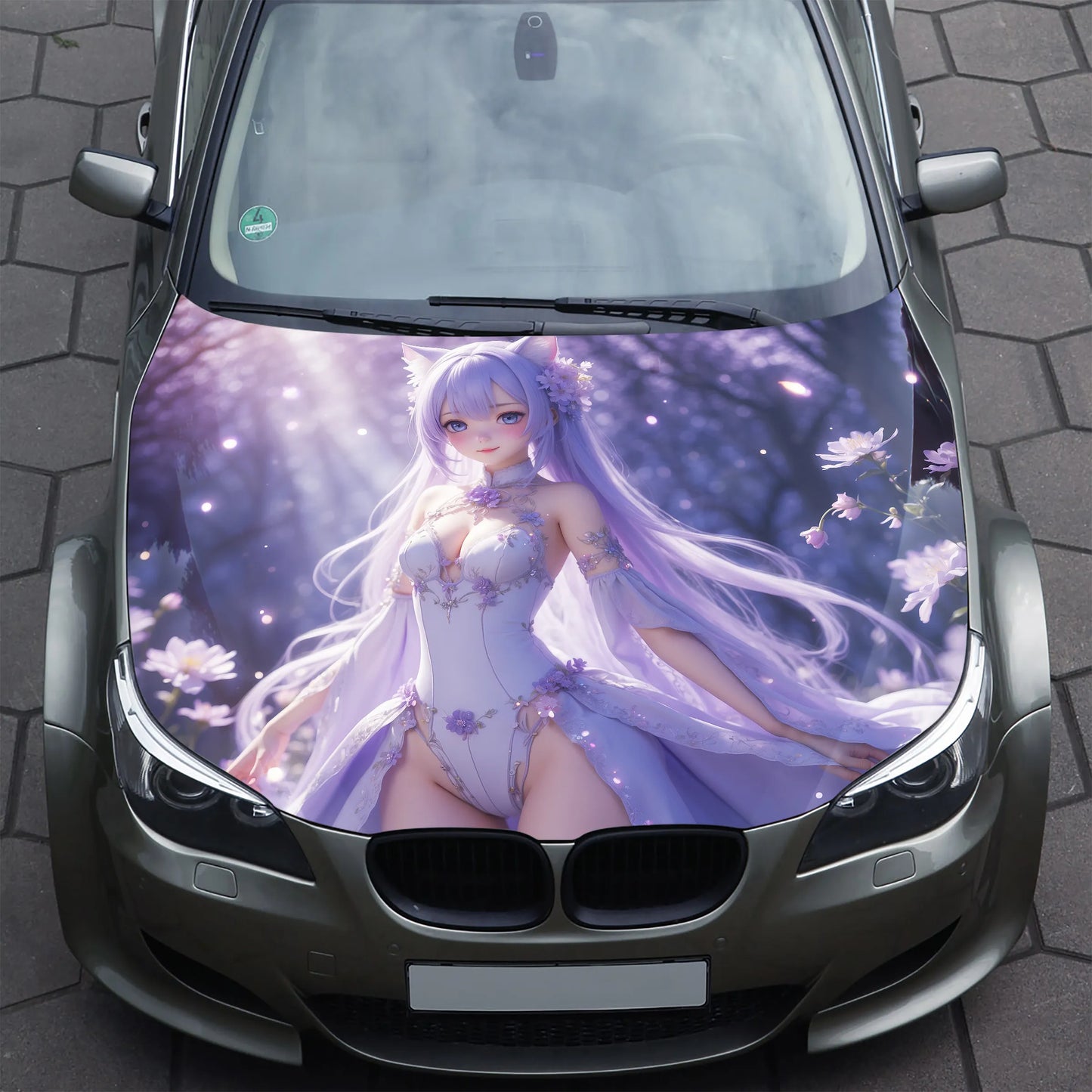 Anime Girl Hood Wrap – Custom Vinyl Decal for Cars, Trucks & SUVs vinyl