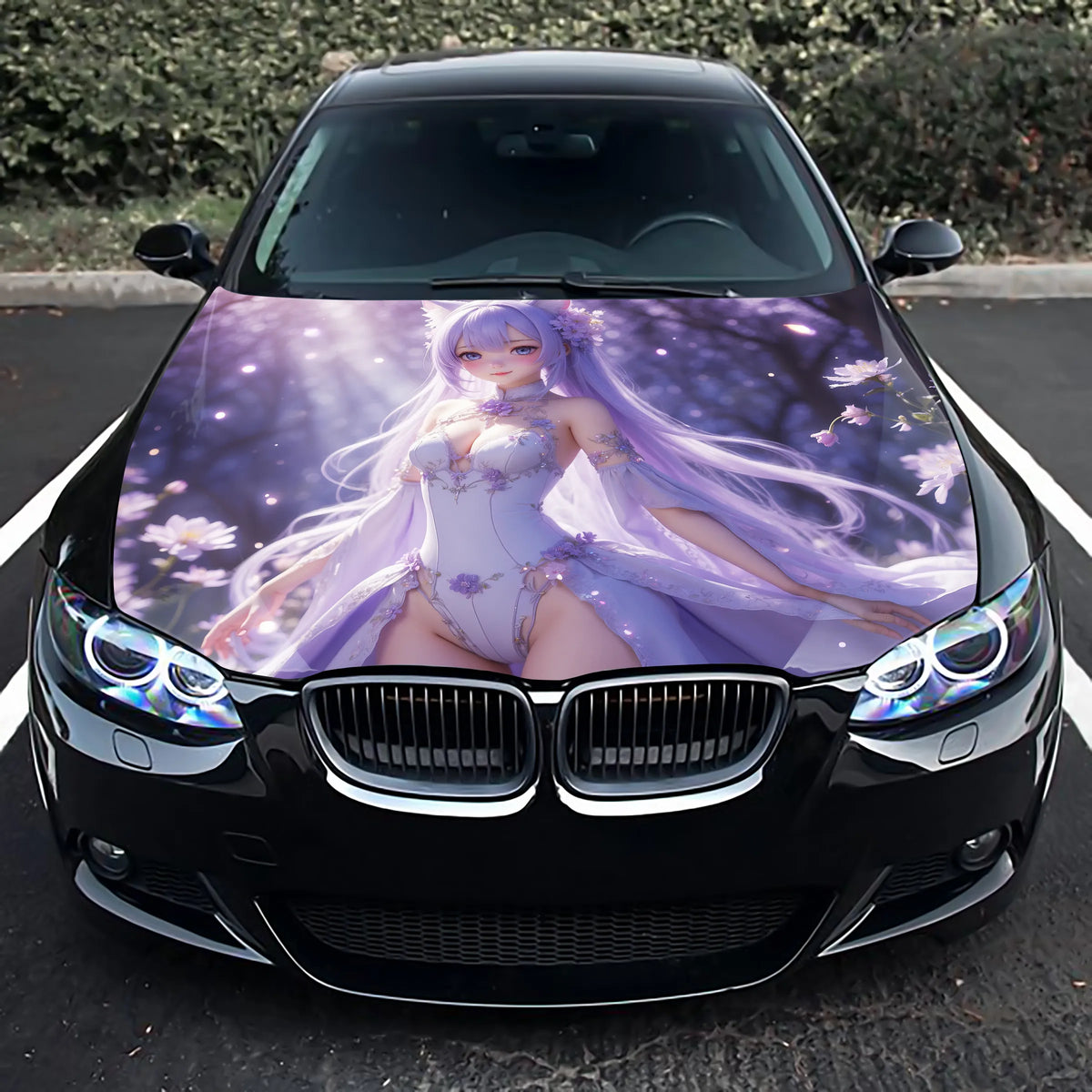 Anime Girl Hood Wrap – Custom Vinyl Decal for Cars, Trucks & SUVs vinyl