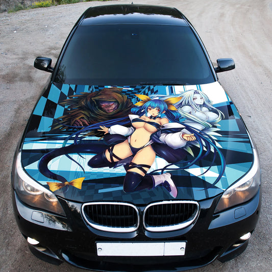 Anime Girl Dizzy Hood Wrap – Custom Vinyl Decal for Cars, Trucks & SUVs