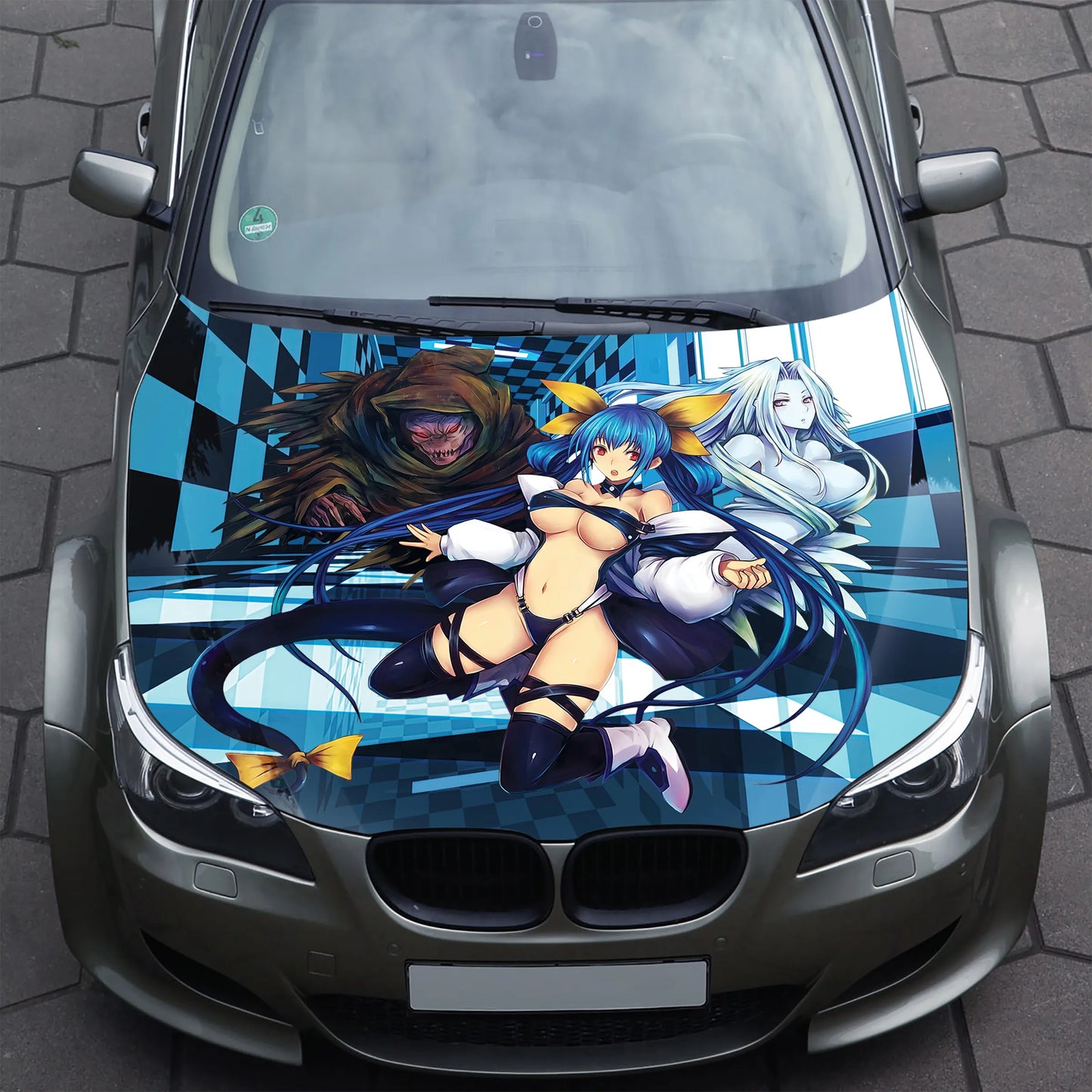 Anime Girl Dizzy Hood Wrap – Custom Vinyl Decal for Cars, Trucks & SUVs