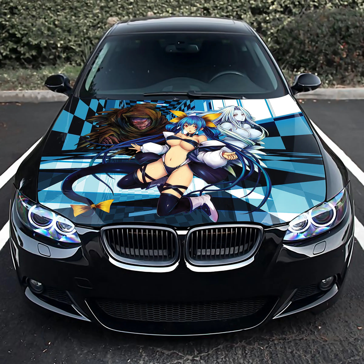 Anime Girl Dizzy Hood Wrap – Custom Vinyl Decal for Cars, Trucks & SUVs