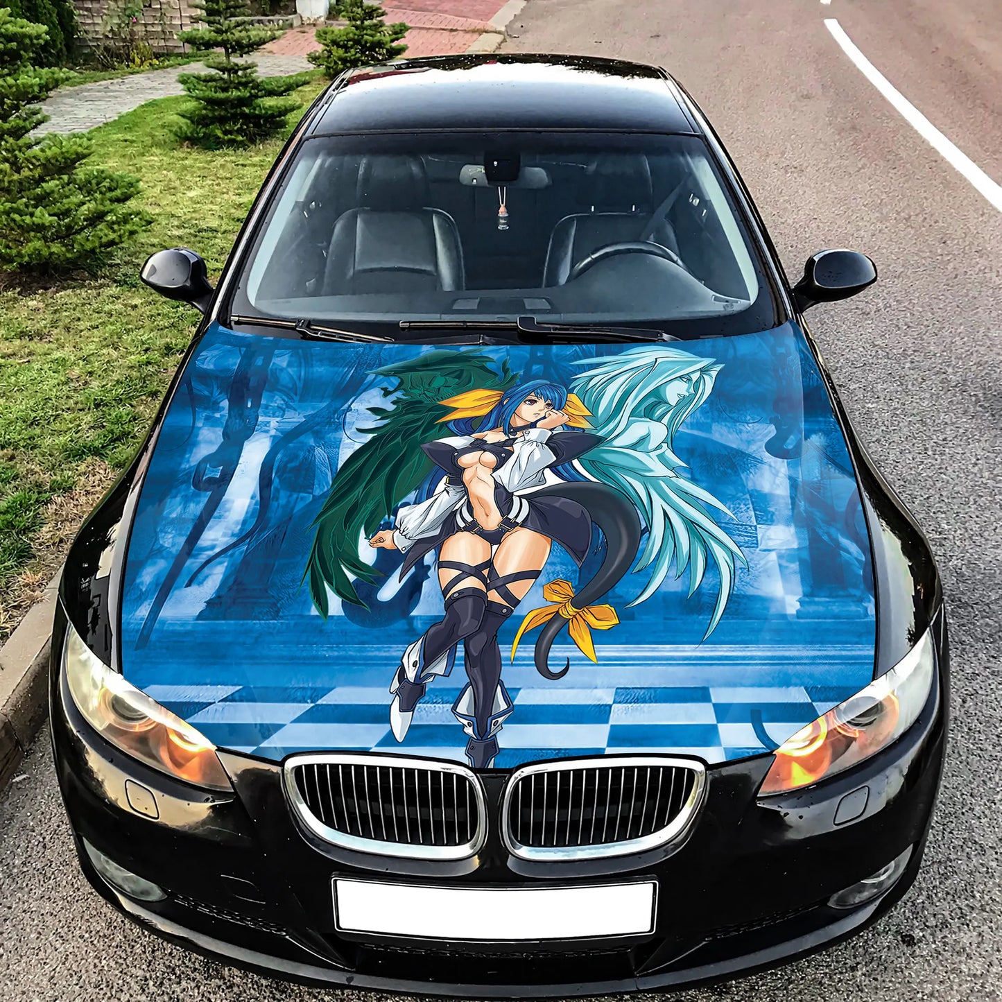 Anime Girl Gear Hood Wrap – Custom Vinyl Decal for Cars, Trucks & SUVs