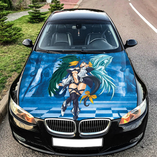 Anime Girl Gear Hood Wrap – Custom Vinyl Decal for Cars, Trucks & SUVs