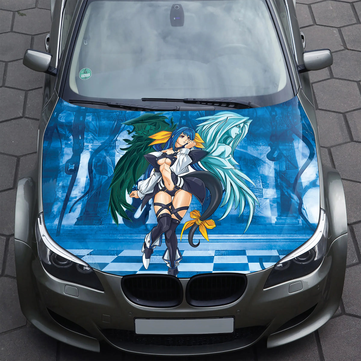 Anime Girl Gear Hood Wrap – Custom Vinyl Decal for Cars, Trucks & SUVs