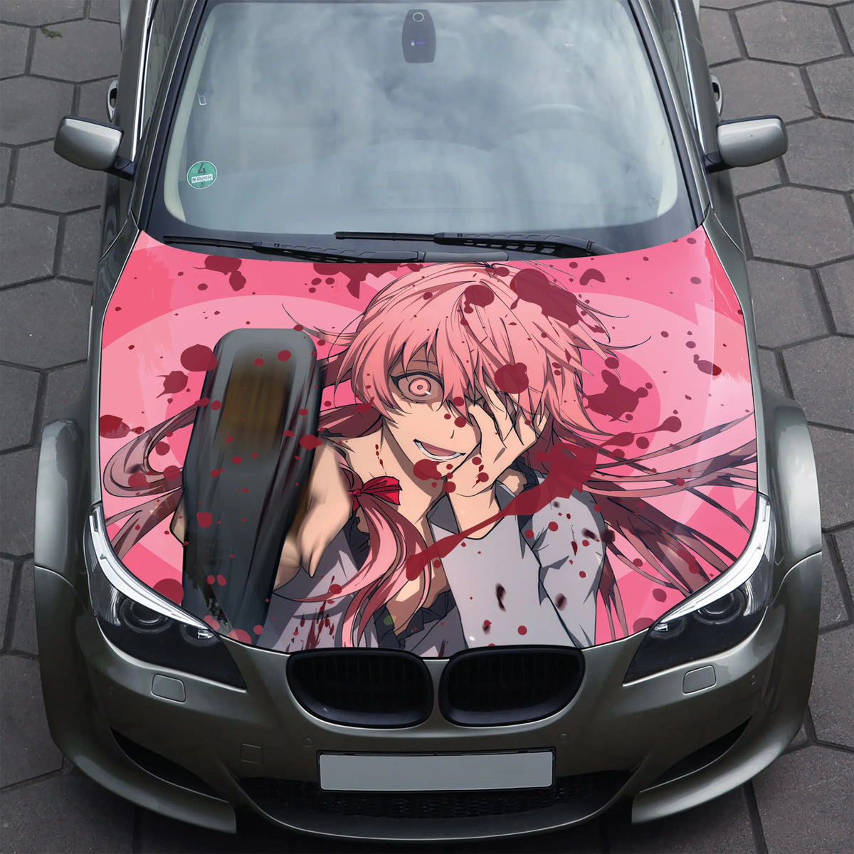 Anime Girl Gun Hood Wrap – Custom Vinyl Decal for Cars, Trucks & SUVs