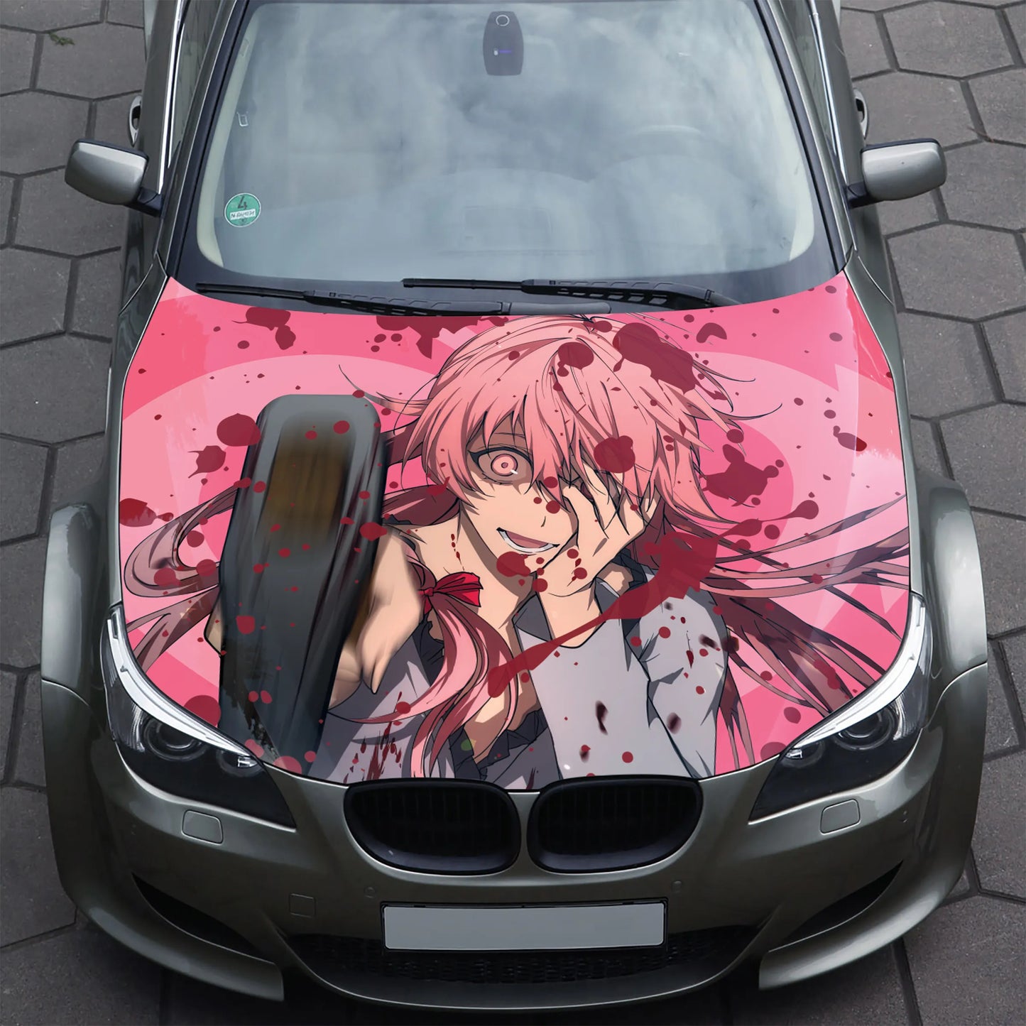 Anime Girl Gun Hood Wrap – Custom Vinyl Decal for Cars, Trucks & SUVs
