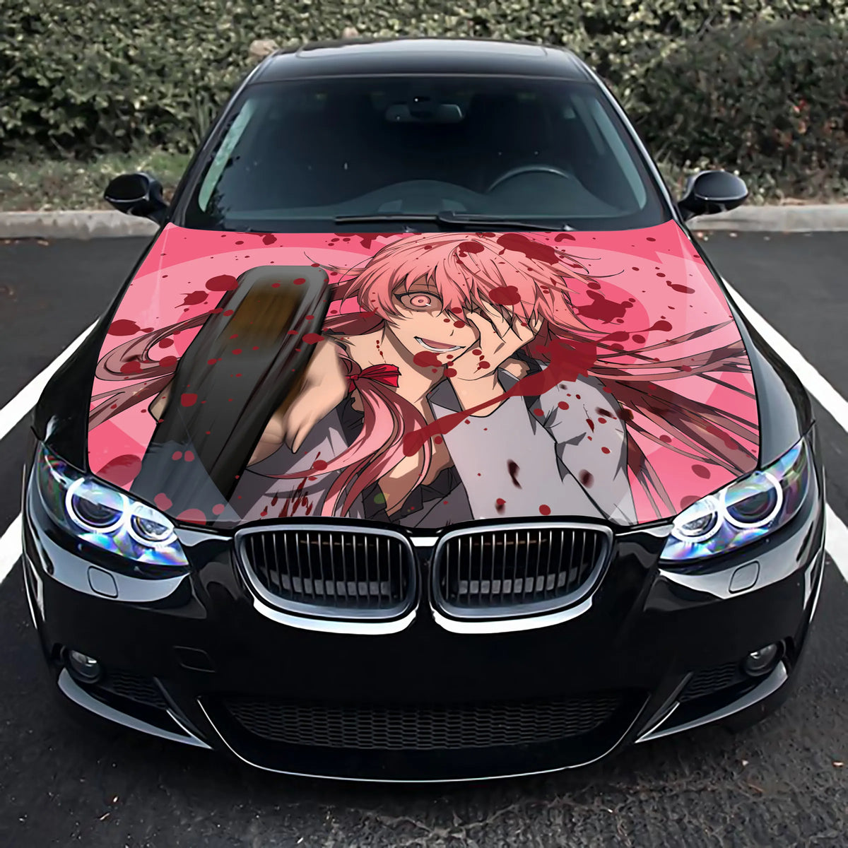 Anime Girl Gun Hood Wrap – Custom Vinyl Decal for Cars, Trucks & SUVs