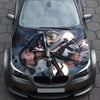 Anime Girl Katana Hood Wrap – Custom Vinyl Decal for Cars, Trucks & SUVs
