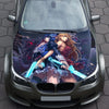 Anime Girls Gun And Sword Hood Wrap – Custom Vinyl Decal for Cars, Trucks & SUVs