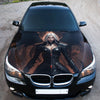 Black Angel Girl Hood Wrap – Custom Vinyl Decal for Cars, Trucks & SUVs Bonnet