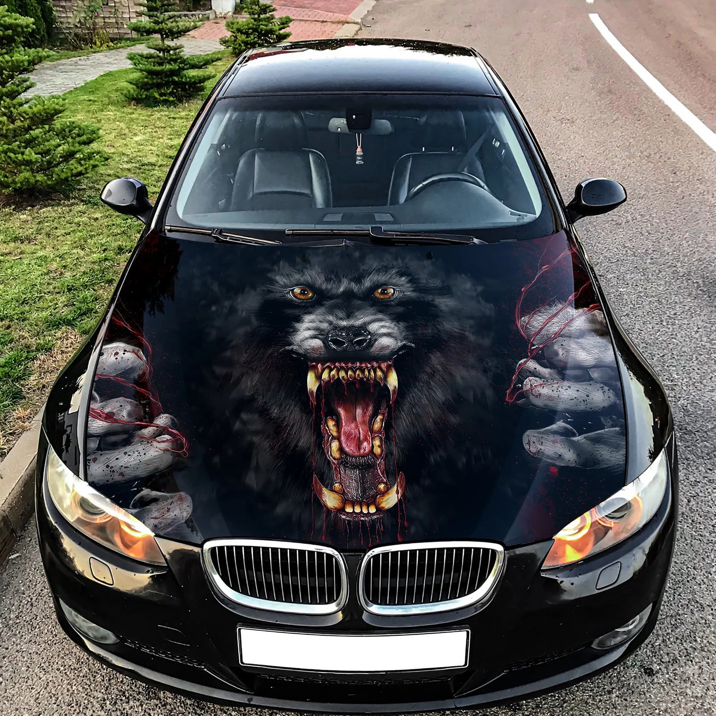 Blood Werewolf Hood Wrap – Custom Vinyl Decal for Cars, Trucks & SUVs