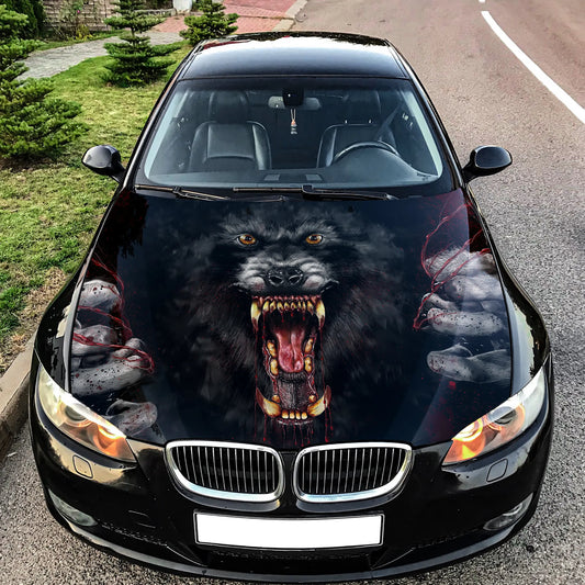 Blood Werewolf Hood Wrap – Custom Vinyl Decal for Cars, Trucks & SUVs