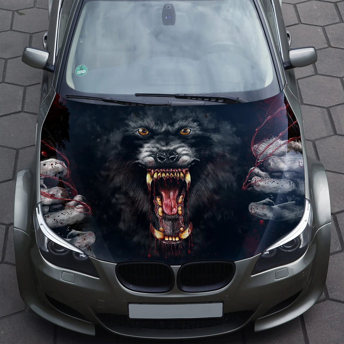 Blood Werewolf Hood Wrap – Custom Vinyl Decal for Cars, Trucks & SUVs