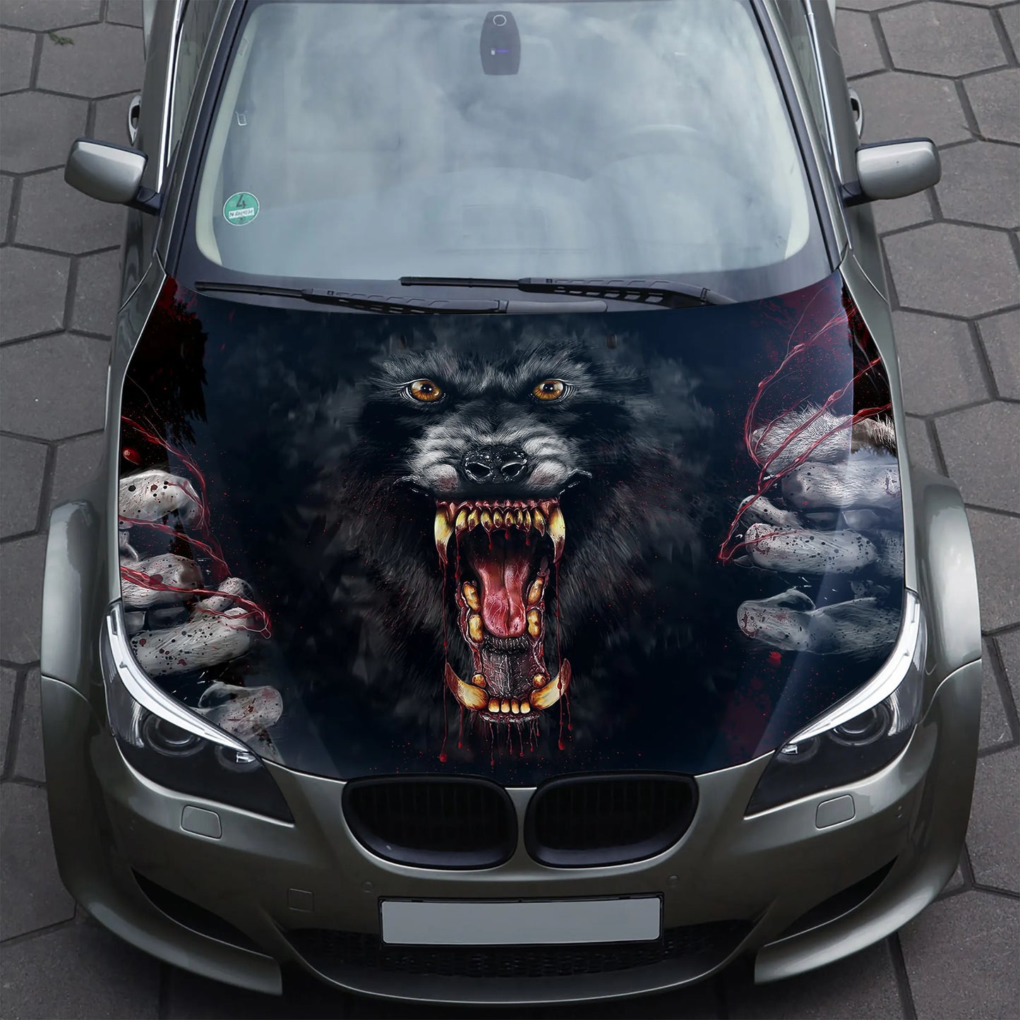 Blood Werewolf Hood Wrap – Custom Vinyl Decal for Cars, Trucks & SUVs