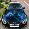 Blue Fire Reaper Hood Wrap Graphic – Custom Vinyl Decal for Cars, Trucks & SUVs