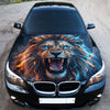 Blue Lightning Lion Hood Wrap Graphic – Custom Vinyl Decal for Cars, Trucks & SUVs