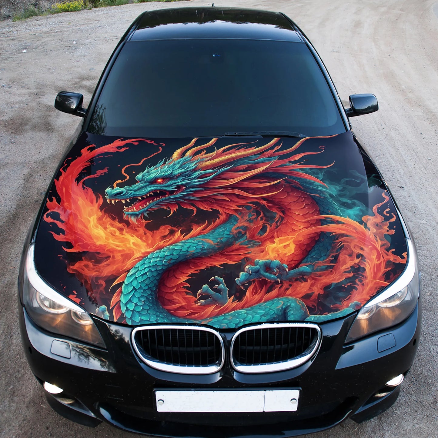Chinese Dragon Hood Wrap – Custom Vinyl Decal for Cars, Trucks & SUVs