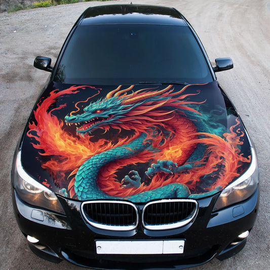 Chinese Dragon Hood Wrap – Custom Vinyl Decal for Cars, Trucks & SUVs