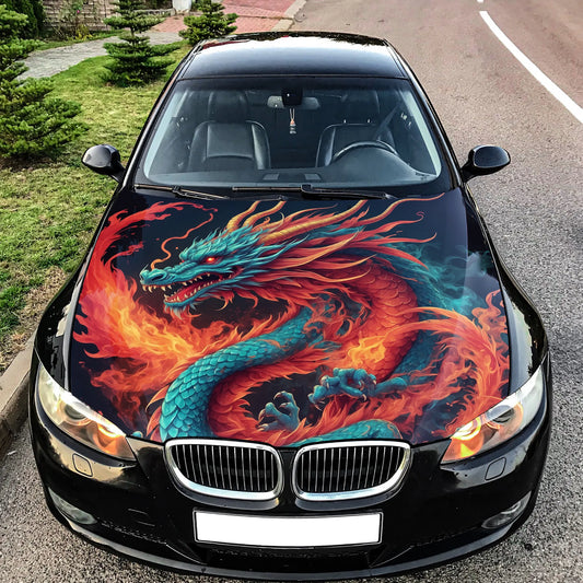 Chinese Dragon Hood Wrap – Custom Vinyl Decal for Cars, Trucks & SUVs