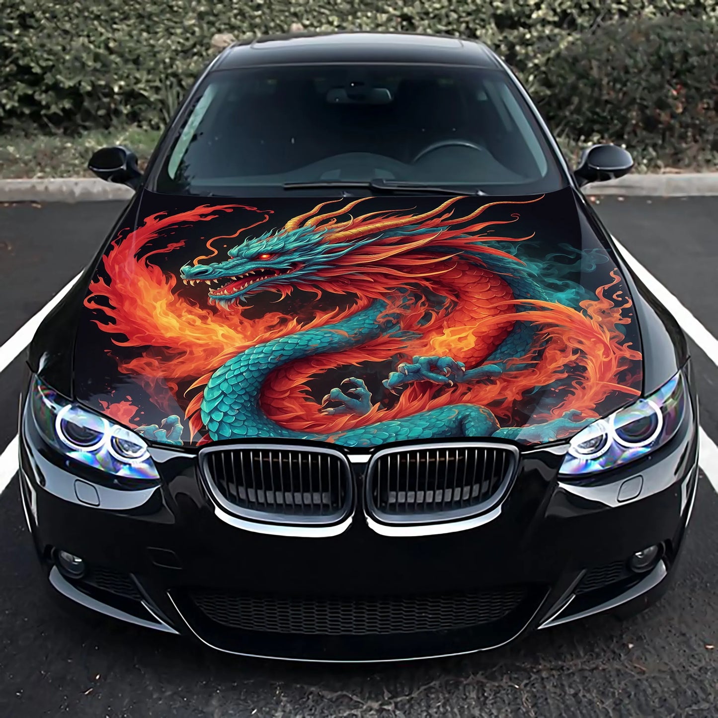 Chinese Dragon Hood Wrap – Custom Vinyl Decal for Cars, Trucks & SUVs