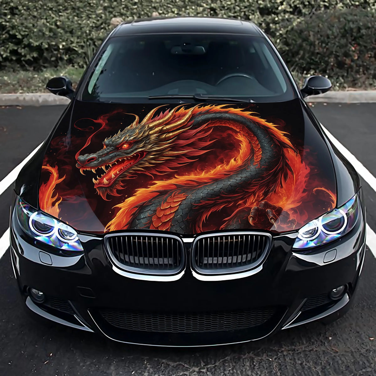 Chinese Dragon Hood Wrap – Custom Vinyl Decal for Cars, Trucks & SUVs, SS