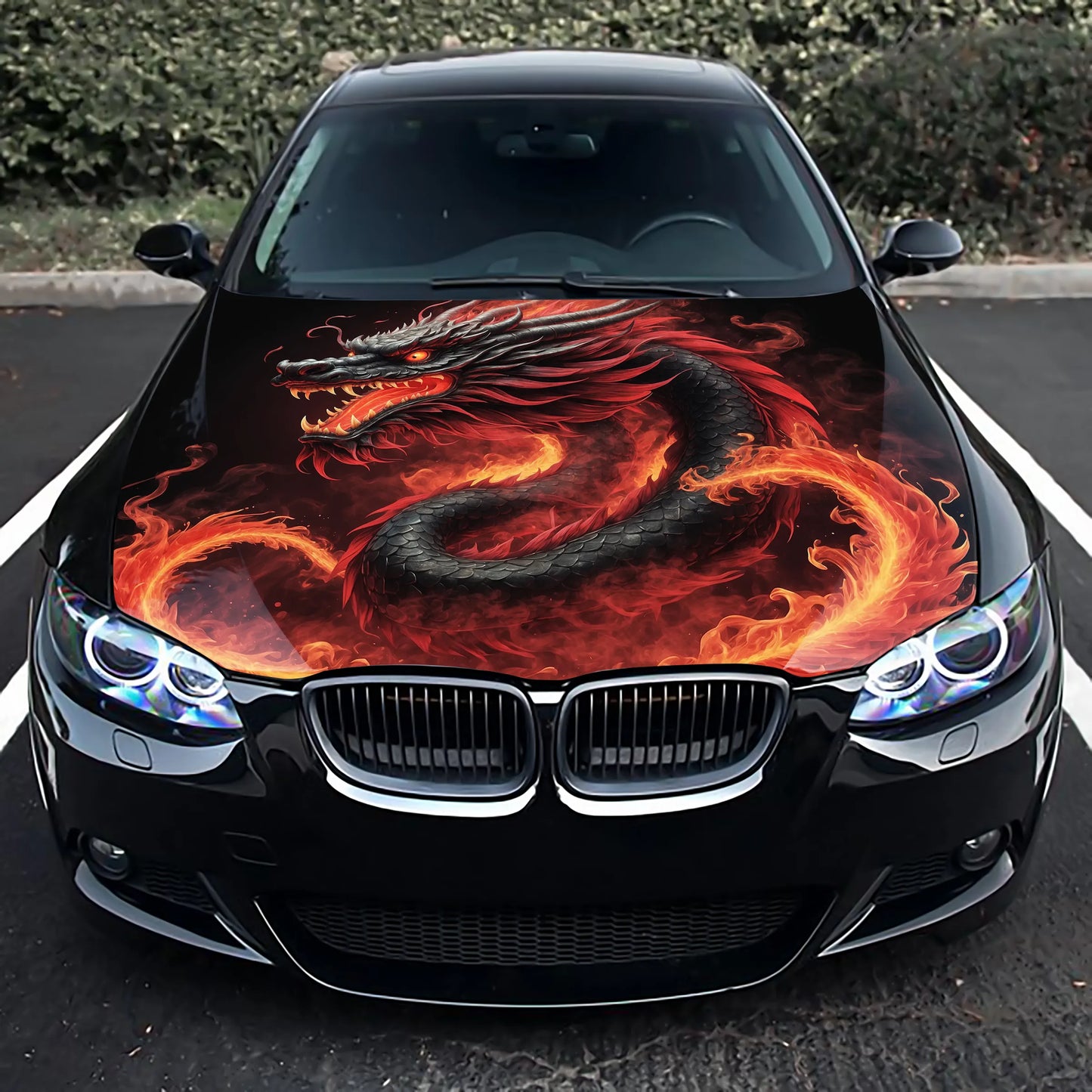 Chinese Dragon Hood Wrap – Custom Vinyl Decal for Cars, Trucks & SUVs, XL
