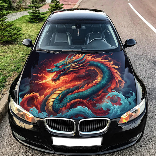 Chinese Dragon Hood Wrap – Custom Vinyl Decal for Cars, Trucks & SUVs, XX