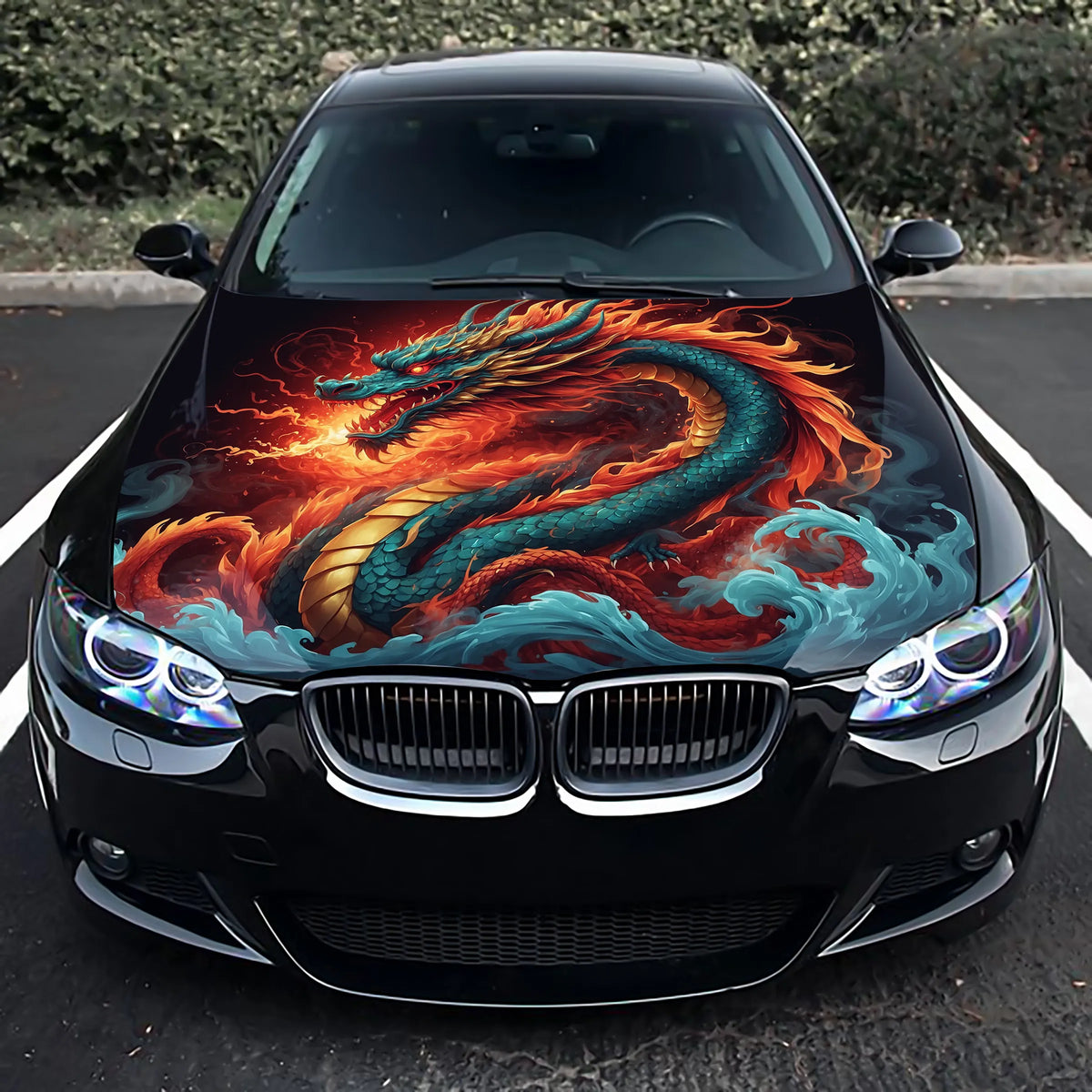 Chinese Dragon Hood Wrap – Custom Vinyl Decal for Cars, Trucks & SUVs, XX