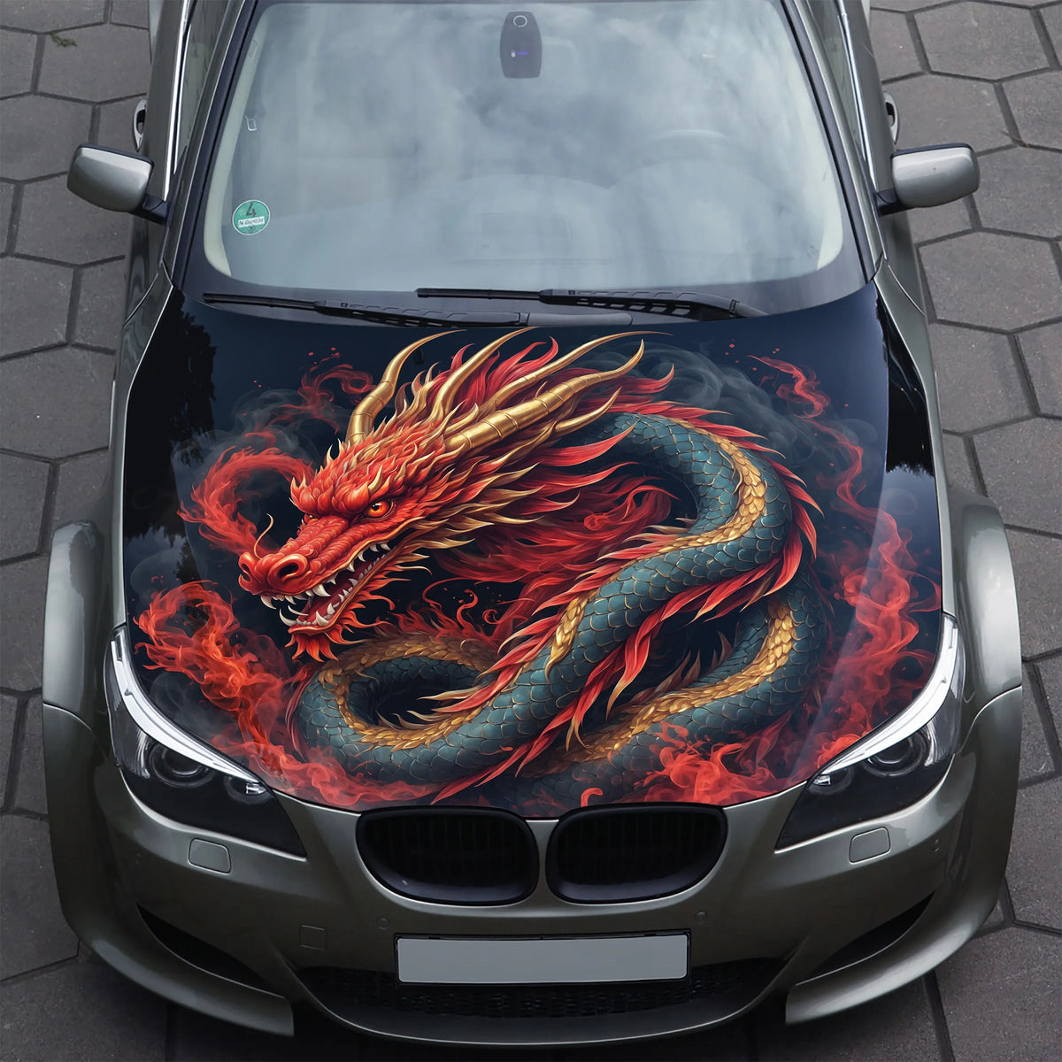 Chinese Dragon Hood Wrap – Custom Vinyl Decal for Cars, Trucks & SUVs, ZZ