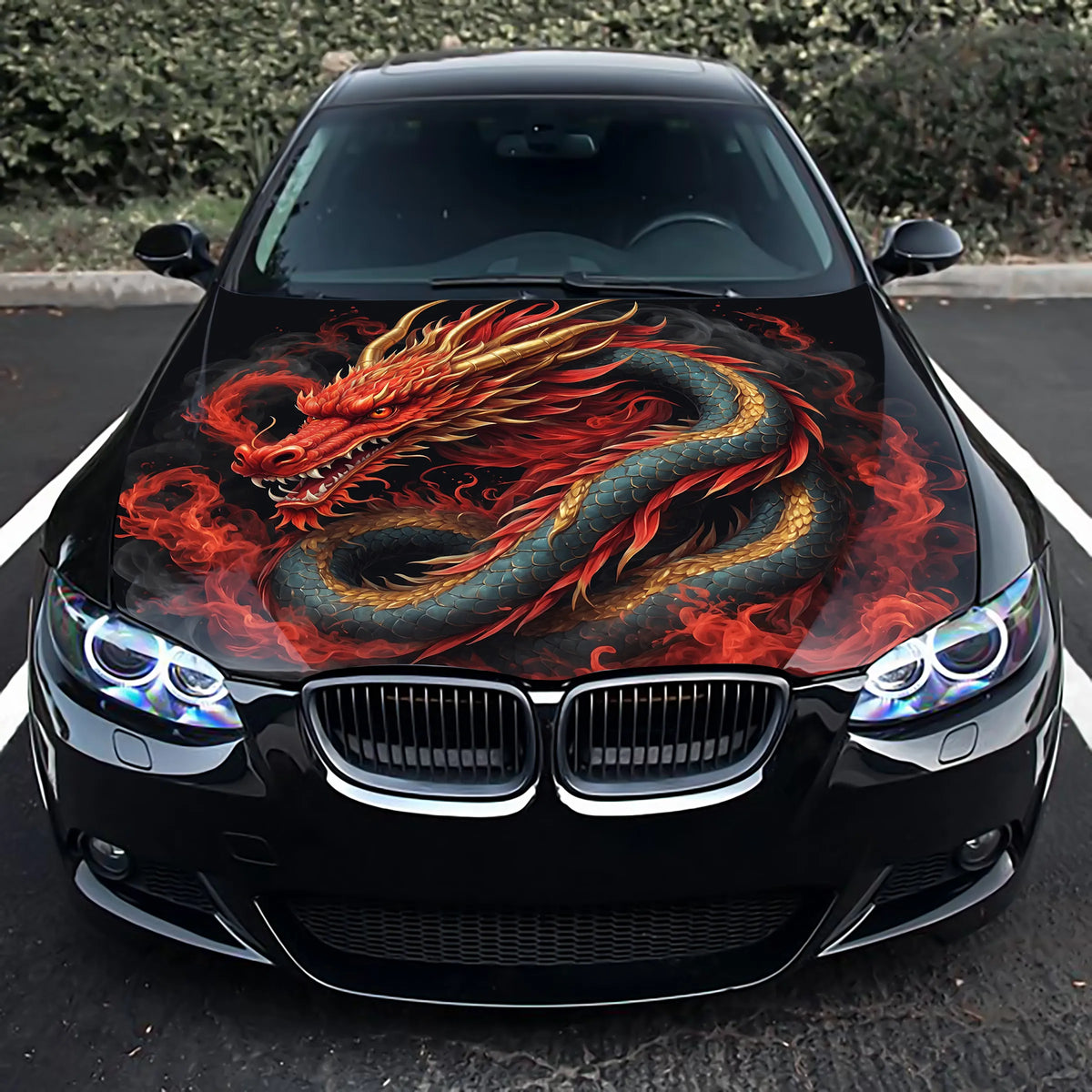 Chinese Dragon Hood Wrap – Custom Vinyl Decal for Cars, Trucks & SUVs, ZZ